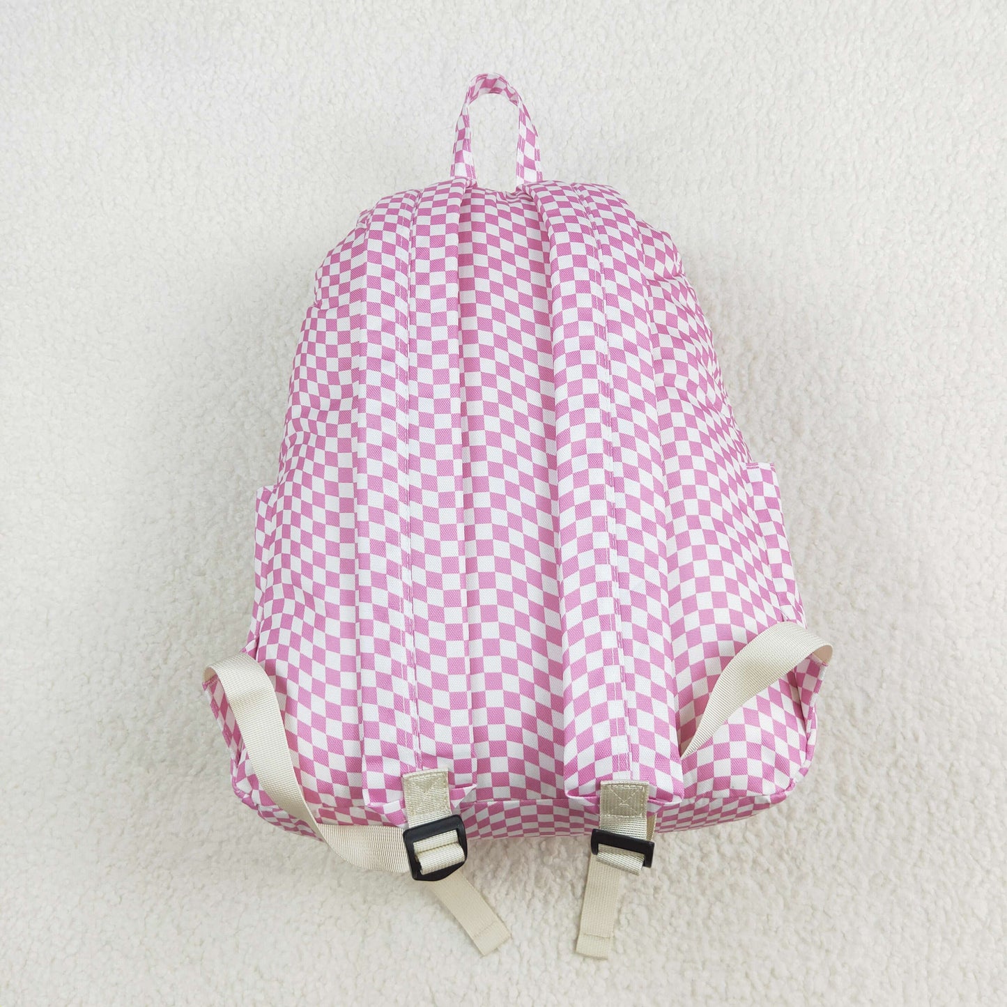 USA-Shop BA0245 Pink Plaid Racing Print Backpack Girls Bags