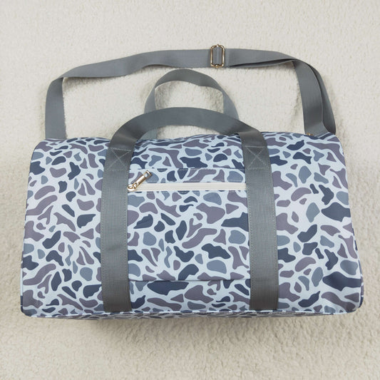 BA0262 Gray Camo Print Gym Bag  Overnight Bags