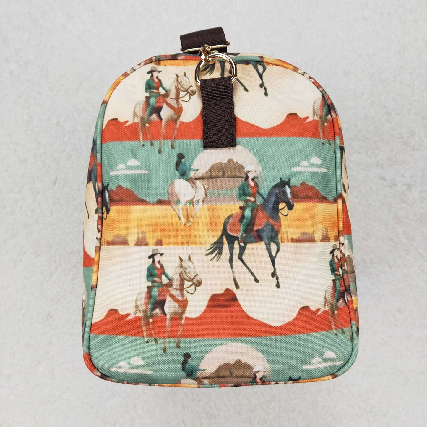 BA0265 Cowgirl Print Western Gym Bag Overnight Bags