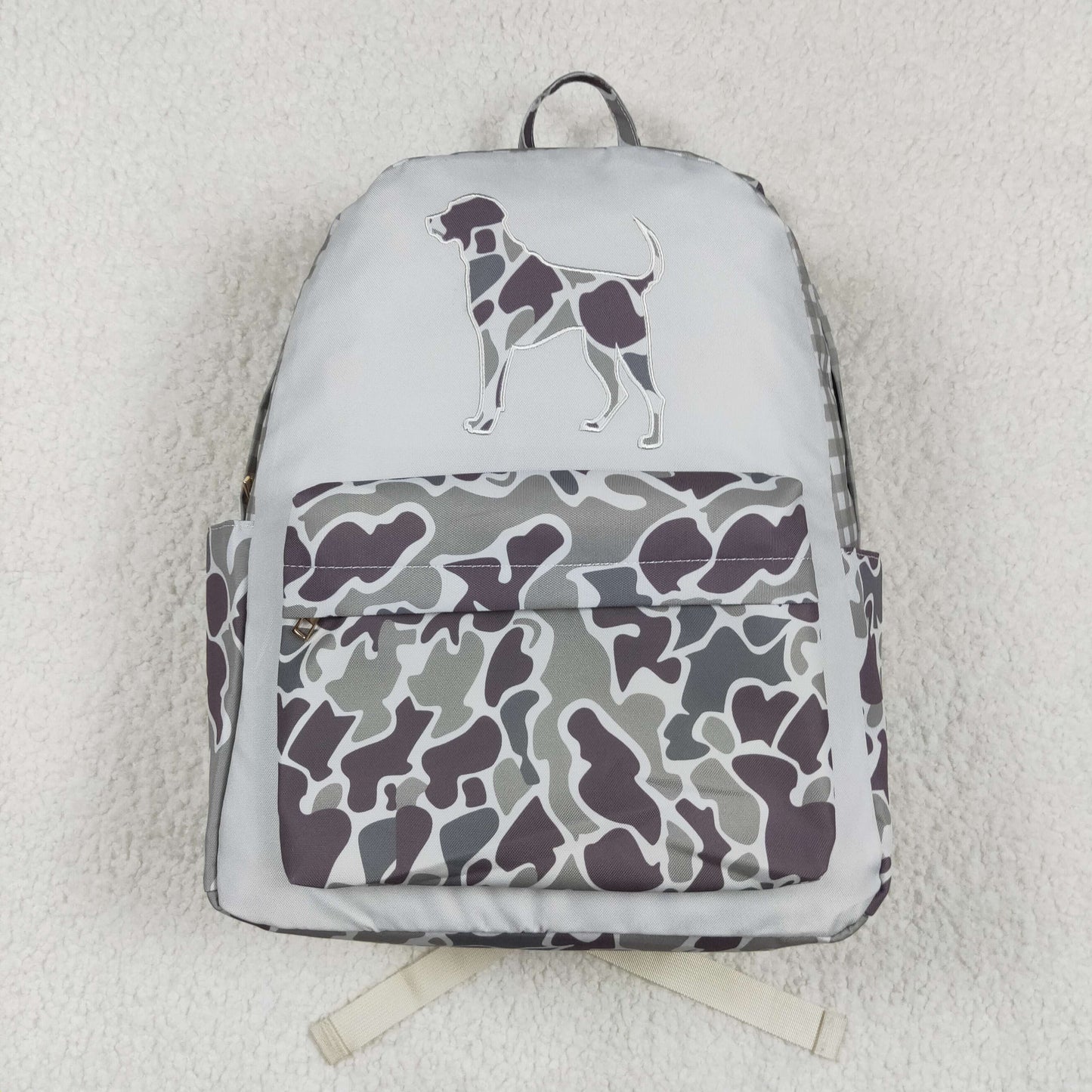 BA0268 Camo Dog Hunt Print Backpack Kid Bags