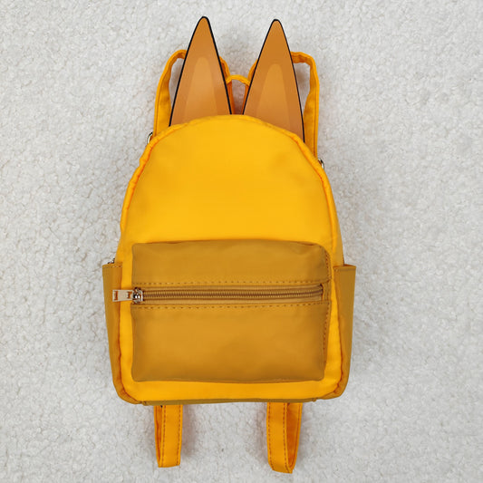 BA0282 Cartoon Dog Orange Print Backpack Back to School Kids Bags