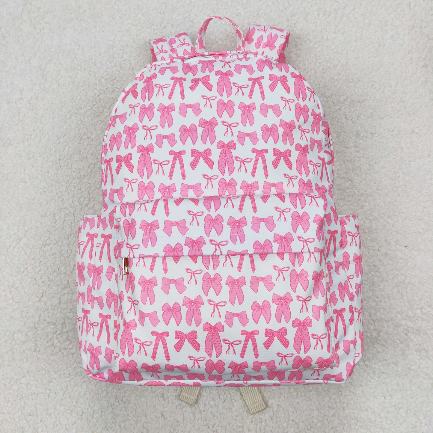 USA-Shop BA0285 Pink Bows Print Backpack Back to School Girls Bags