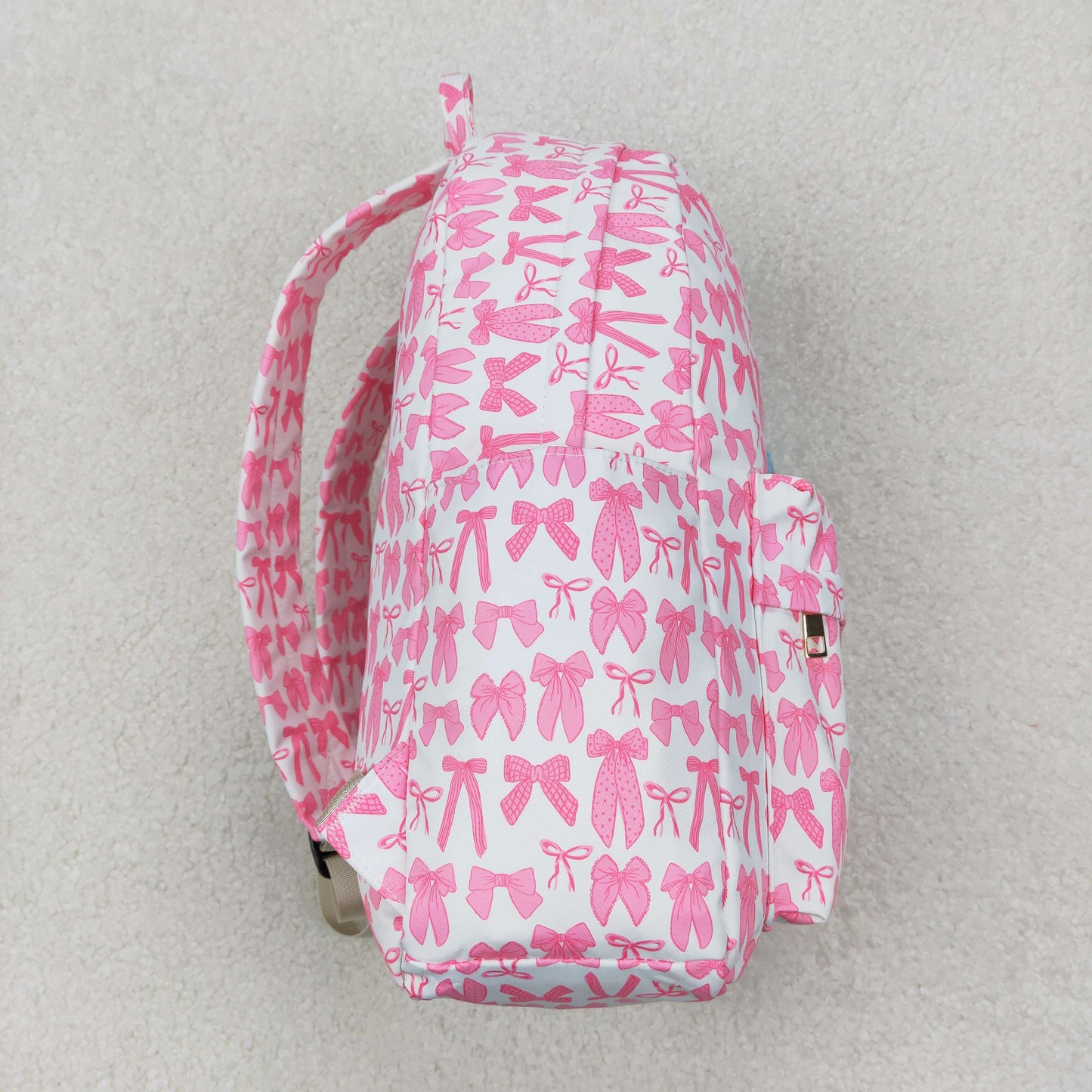 USA-Shop BA0285 Pink Bows Print Backpack Back to School Girls Bags