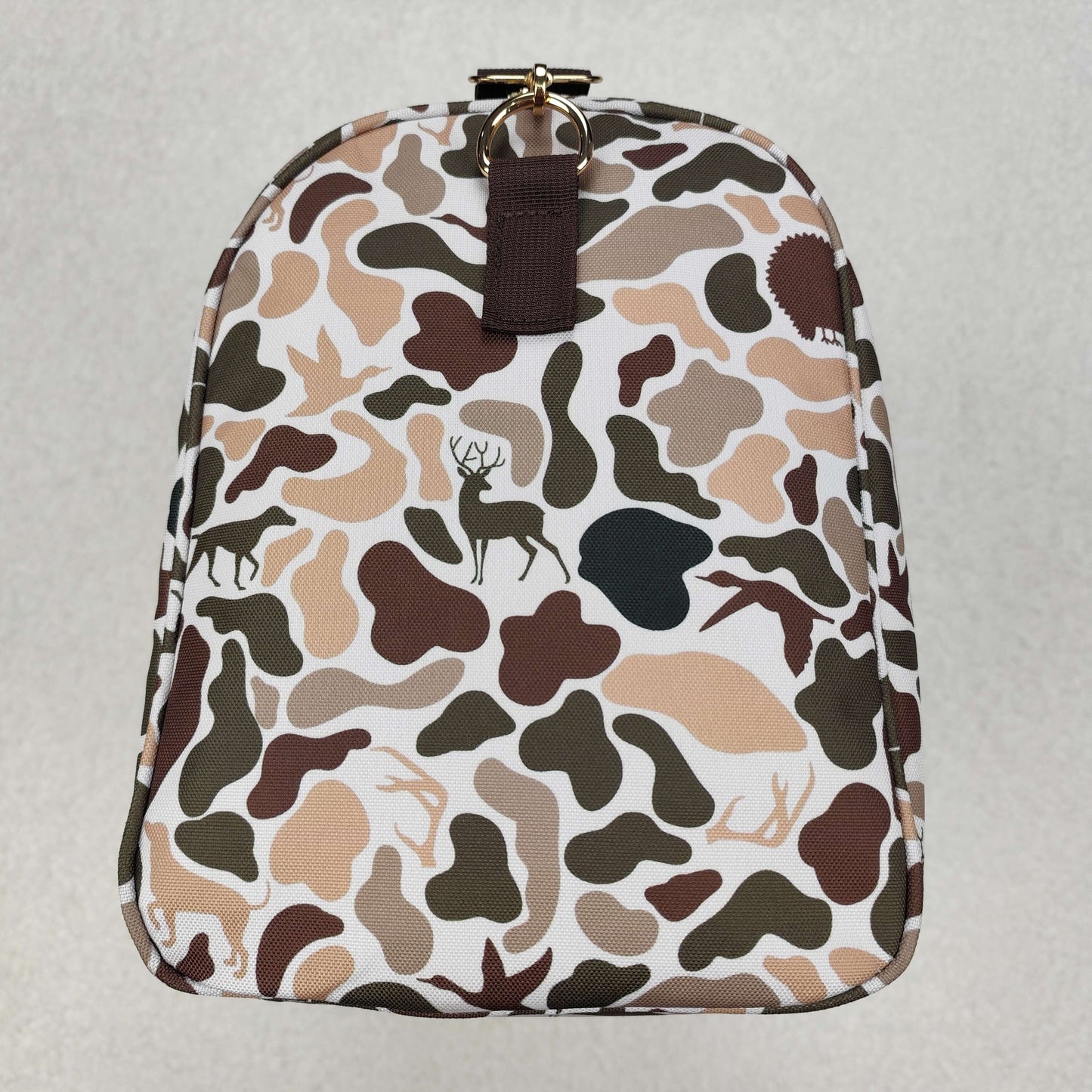 Dog Duck Camo Print Kids Go to School Bags Backpack Lunch Boxes Overnight Bags Basket
