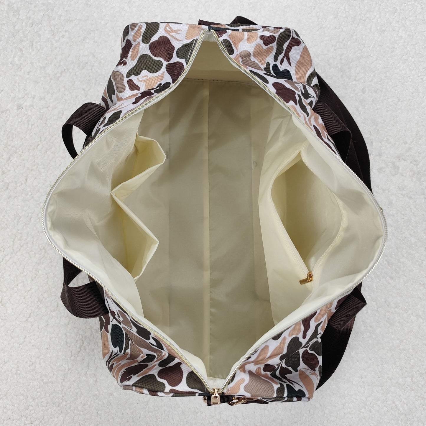 Dog Duck Camo Print Kids Go to School Bags Backpack Lunch Boxes Overnight Bags Basket