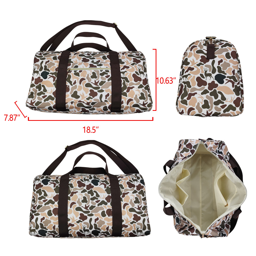 Dog Duck Camo Print Kids Go to School Bags Backpack Lunch Boxes Overnight Bags Basket