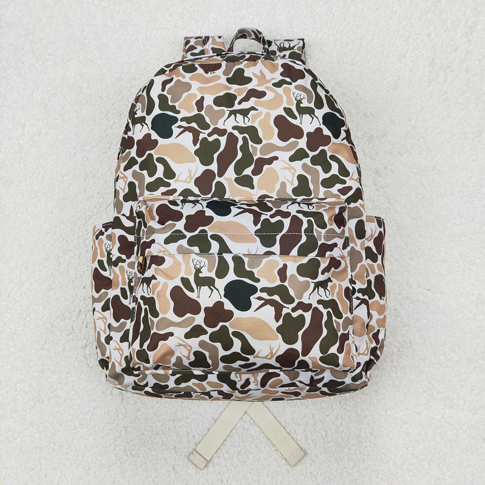 Dog Duck Camo Print Kids Go to School Bags Backpack Lunch Boxes Overnight Bags Basket