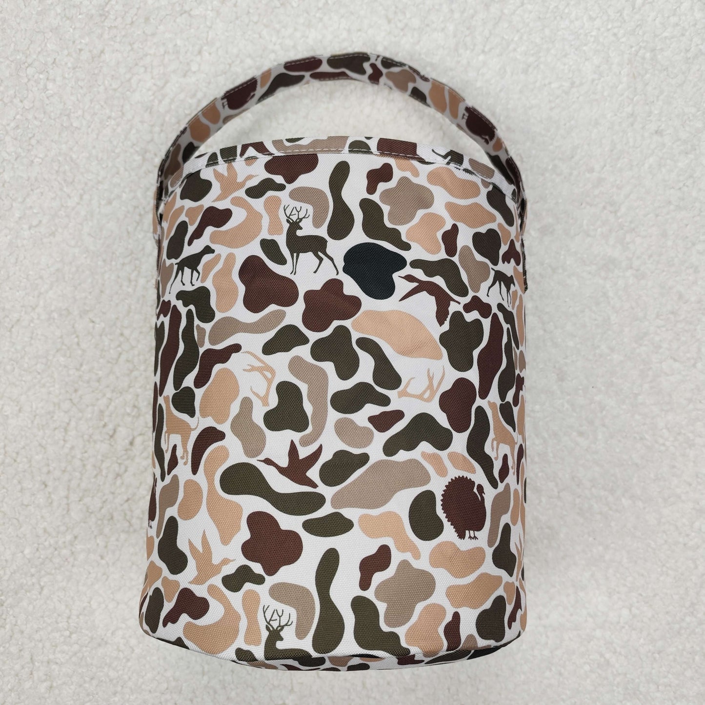 Dog Duck Camo Print Kids Go to School Bags Backpack Lunch Boxes Overnight Bags Basket