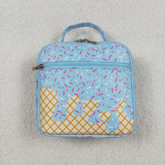 BA0296 Sprinkles Blue Print Lunch Boxes Picnic Thermal Bags