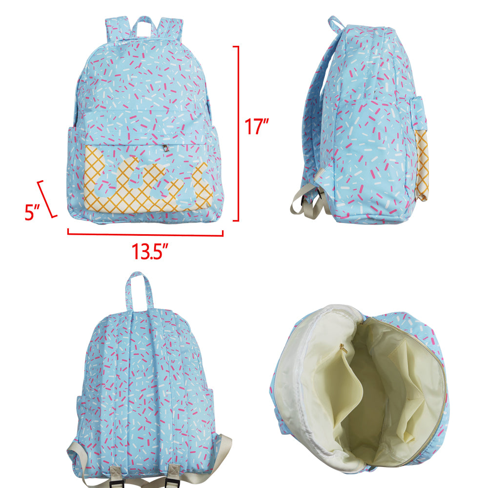 9 Styles Sprinkles Print Kids Go to School Bags Backpack Lunch Boxes Overnight Bags