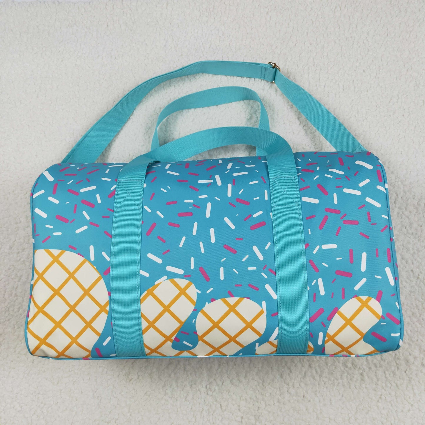 BA0304  Sprinkles Blue Print Gym Bag Overnight Bags