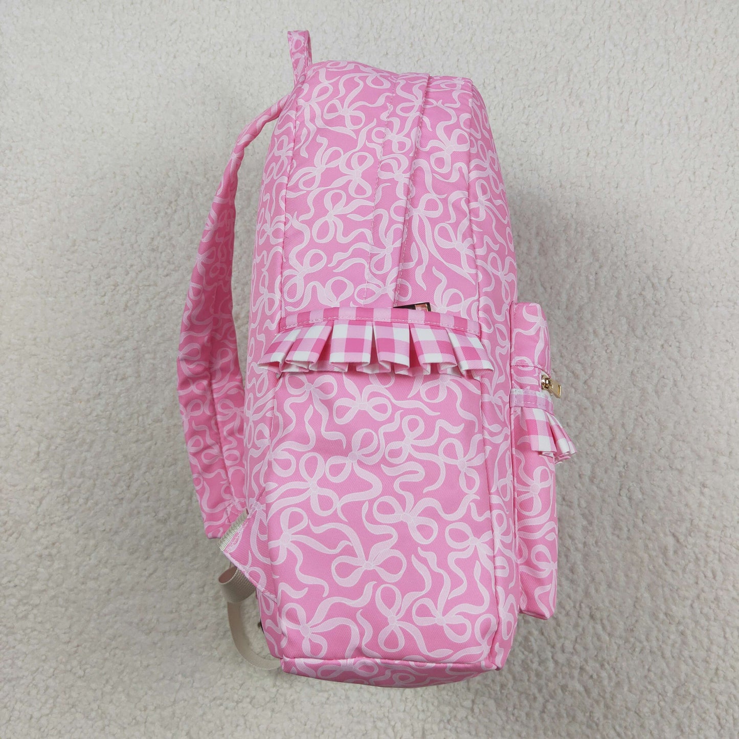USA-Shop BA0308 Pink Bows Print Backpack Girls Bags