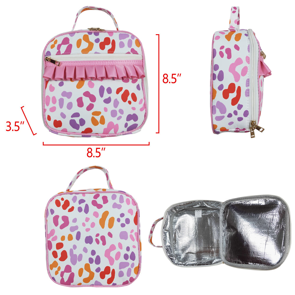 USA-Shop BA0309 Pink Leopard Print Lunch Boxes Picnic Thermal Bags