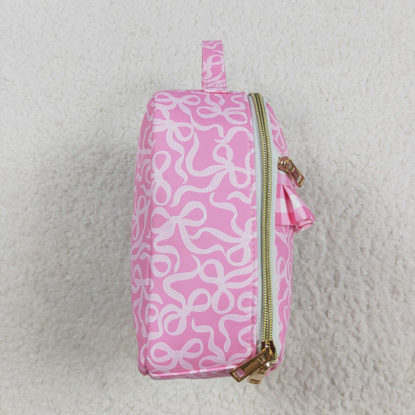 USA-Shop BA0310 Pink Bows Print Lunch Boxes Picnic Thermal Bags