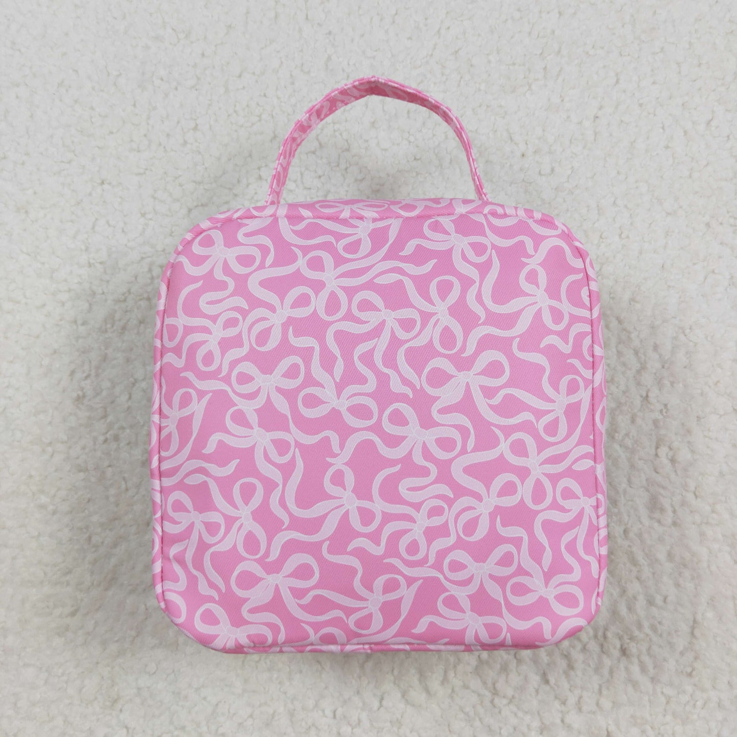 USA-Shop BA0310 Pink Bows Print Lunch Boxes Picnic Thermal Bags