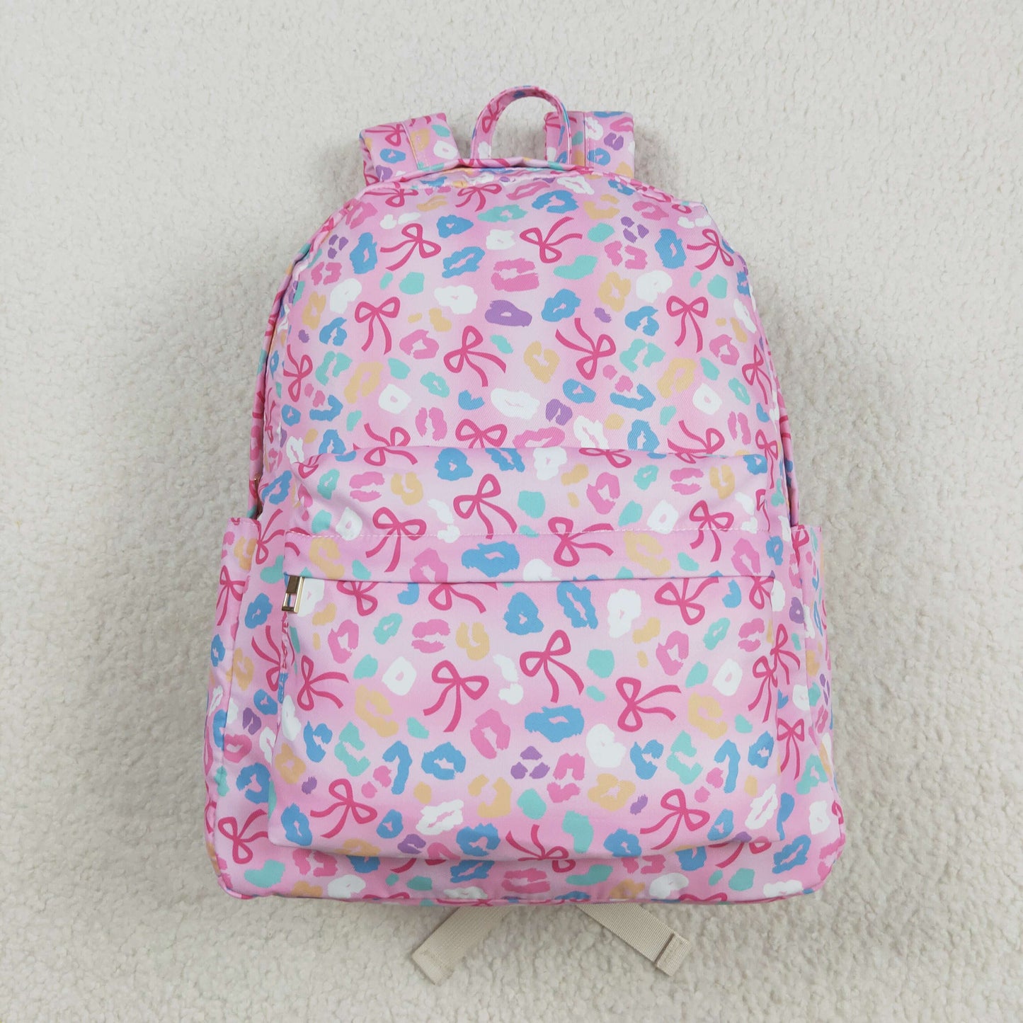 USA-Shop BA0319 Colorful Leopard Bows Print Backpack Girls Bags
