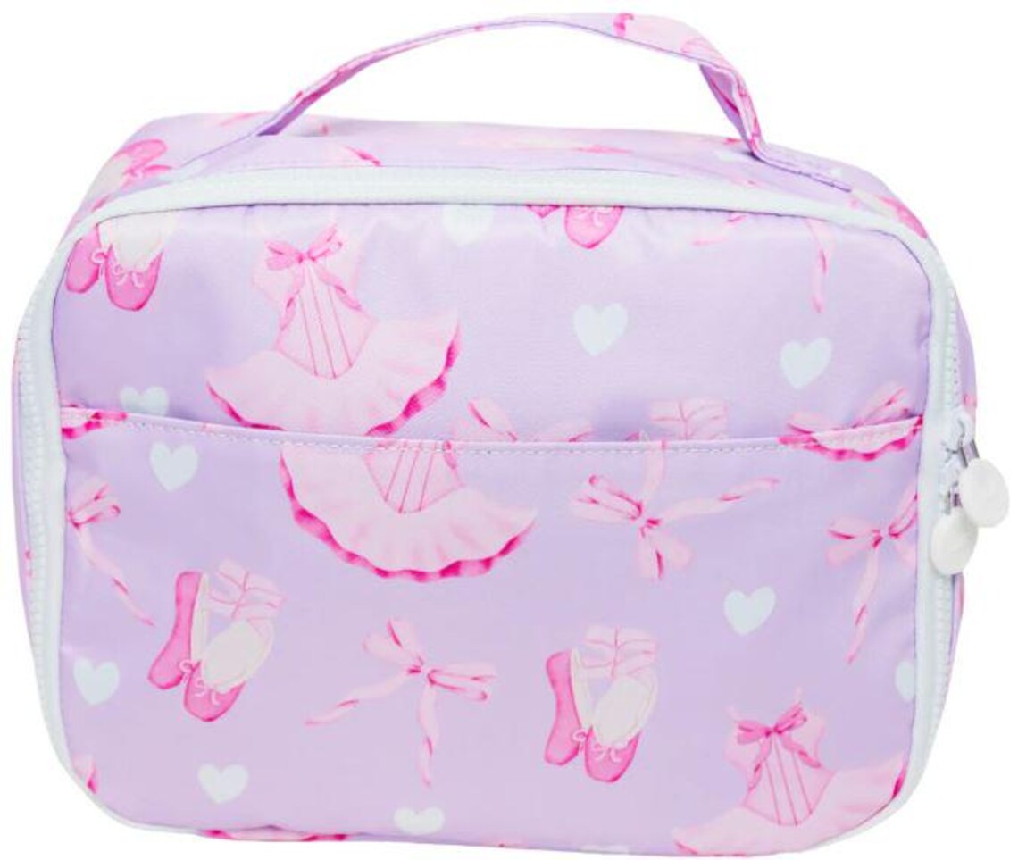 (Pre-order)BA0345 Dancing Bows Print Lunch Boxes Girls Picnic Thermal Bags