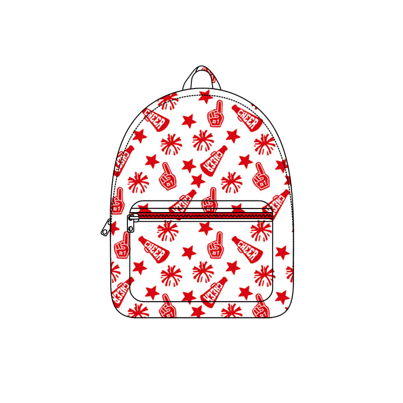 (Pre-order) BA0348 Team's Cheer Red Print Backpack Girls Bags