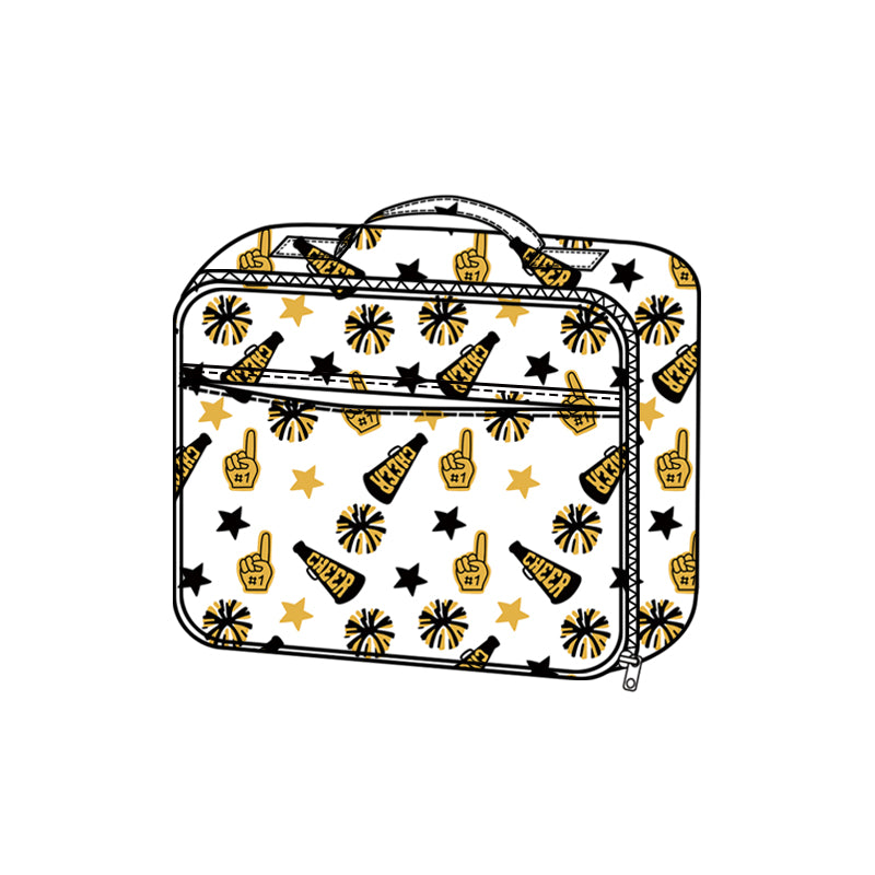 (Pre-order)BA0362 Team's Cheer Yellow Print Lunch Boxes Girls Picnic Thermal Bags