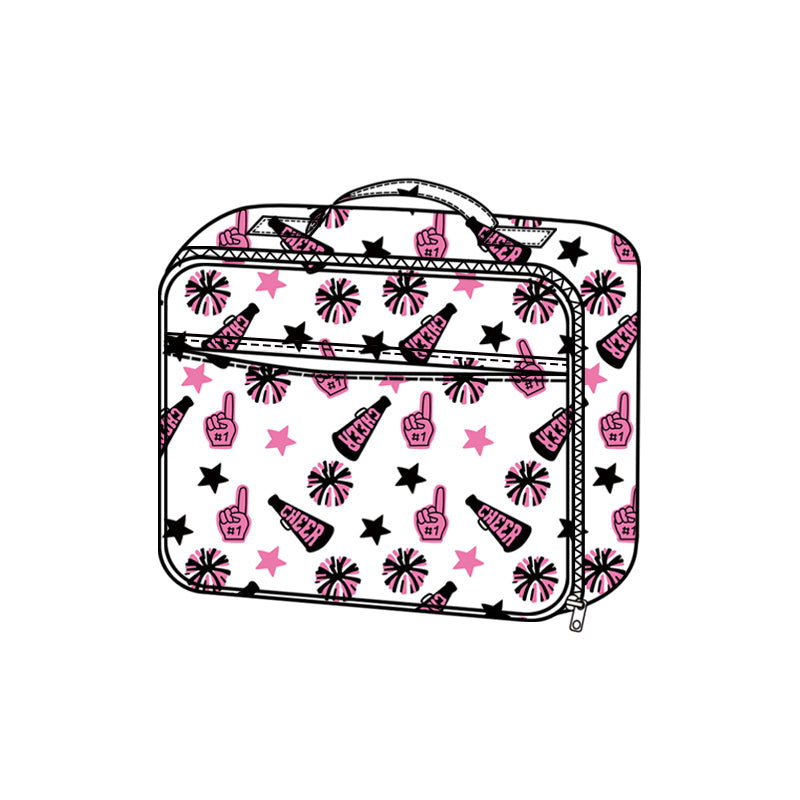(Pre-order)BA0363 Team's Cheer Pink Print Lunch Boxes Girls Picnic Thermal Bags