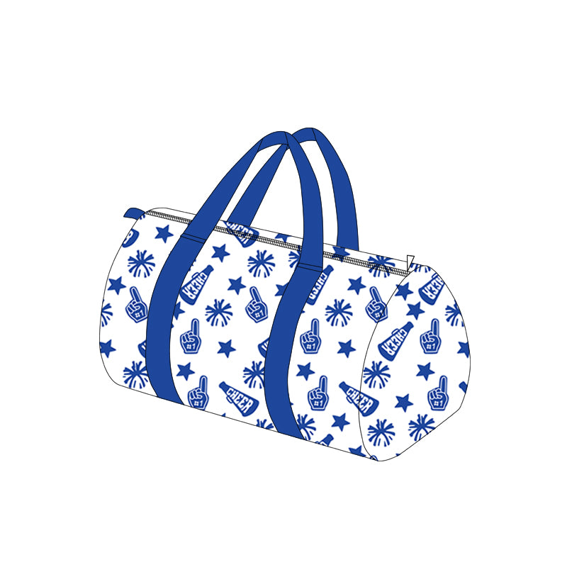 (Pre-order)BA0365 Team's Cheer Blue Print Girls Gym Bag Overnight Bags