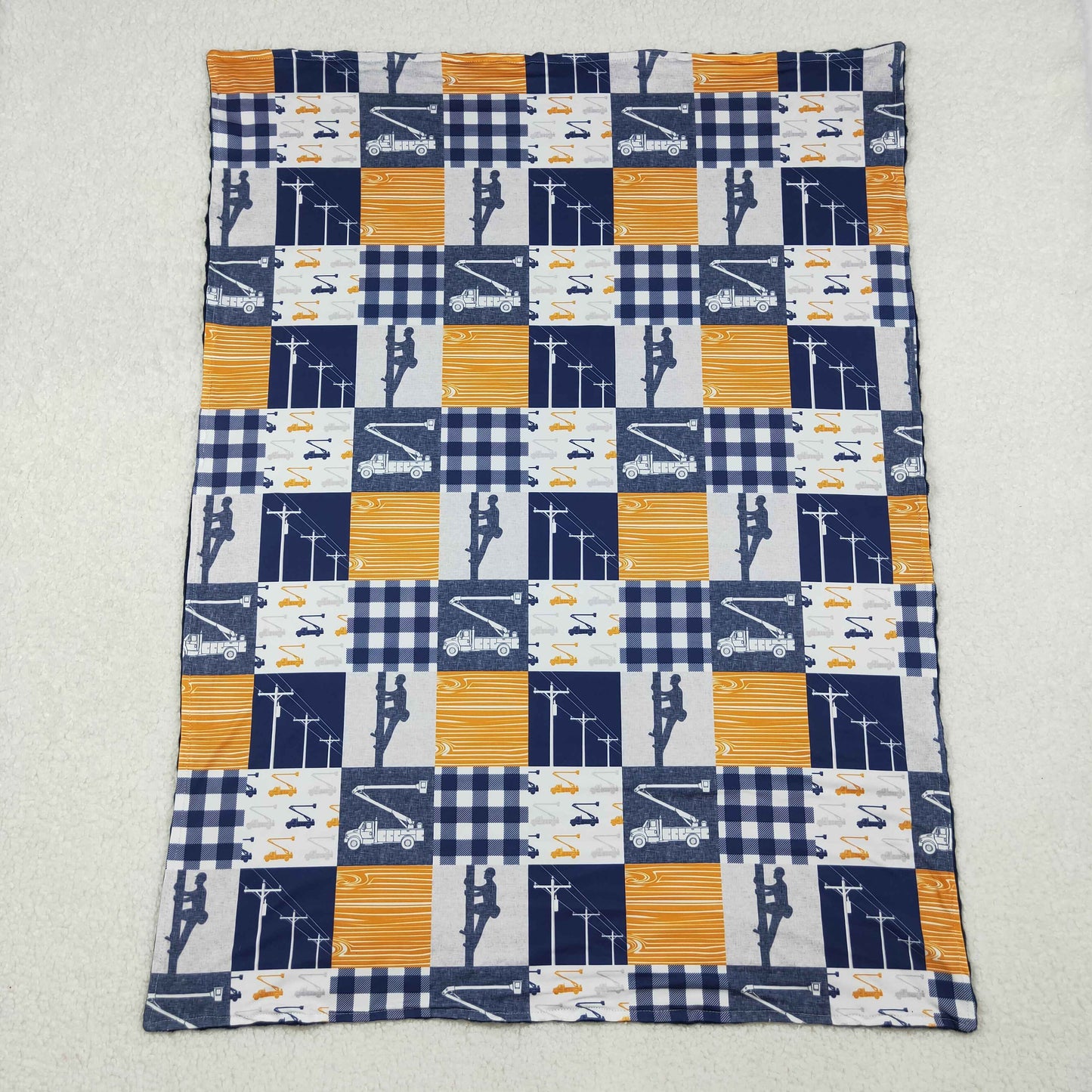 BL0075 Power Tower Print Boys Blanket
