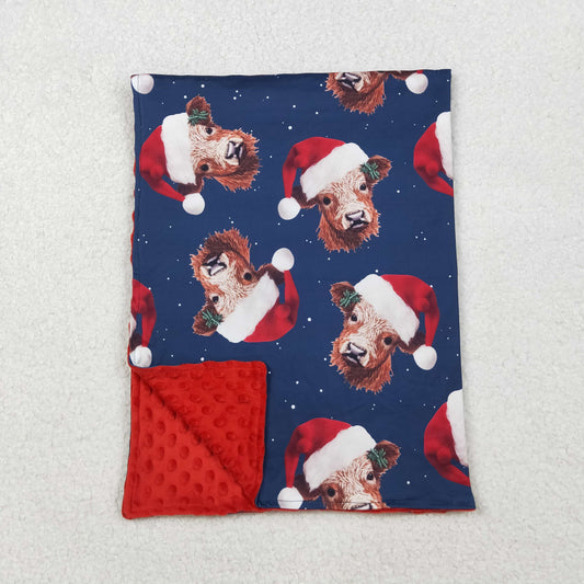BL0088 Highland Cow Print Baby Christmas Blanket