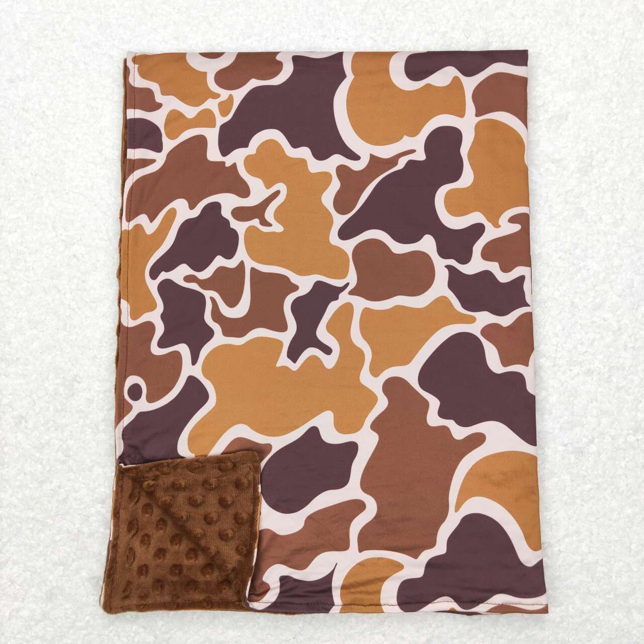 BL0109 Brown Camo Print Kids Blanket
