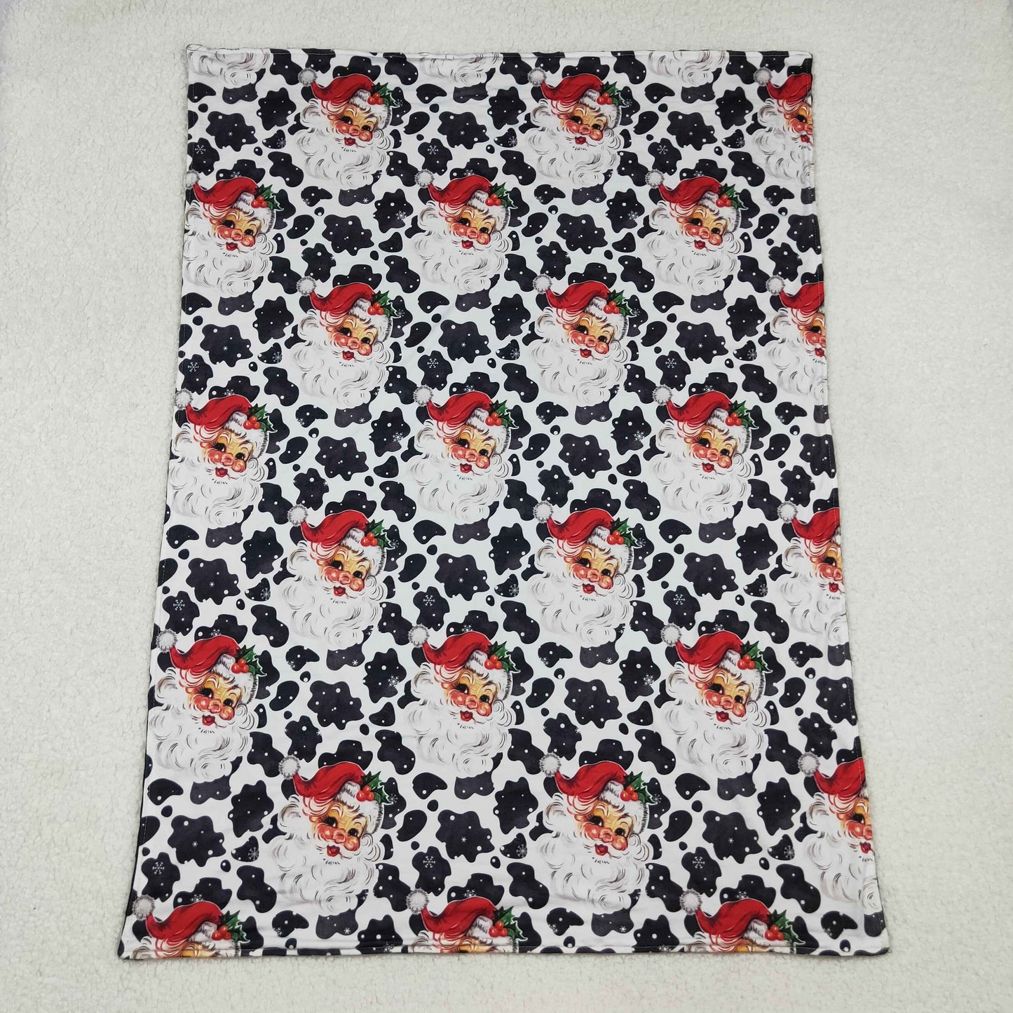 BL0158 Santa Print Baby Christmas Blanket