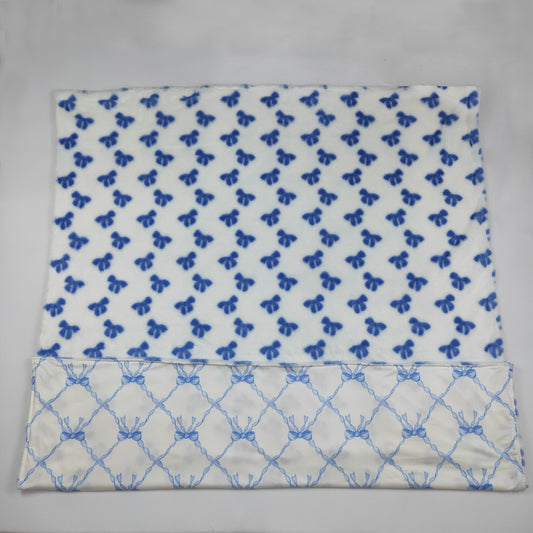 USA-Shop BL0210 Blue Bows Fur Baby Blanket