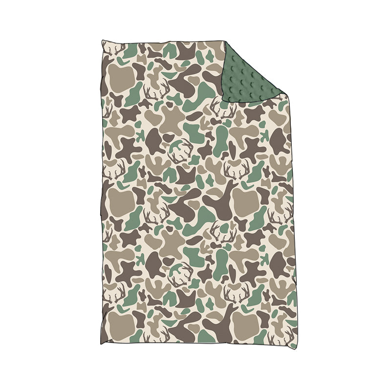 (Pre-order) BL0226 Green Camo Print Baby Hunting Blanket