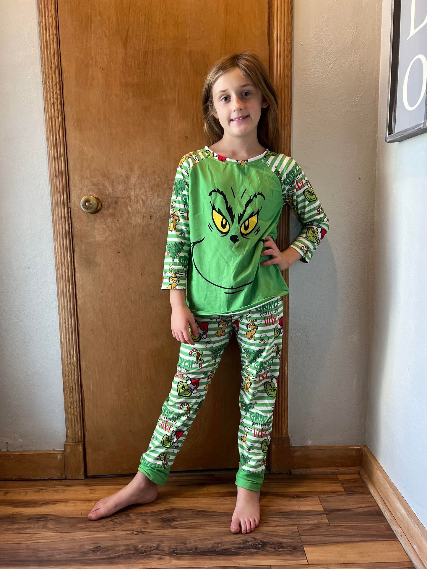 (Promotion)Boys Christmas green pajamas BLP0085