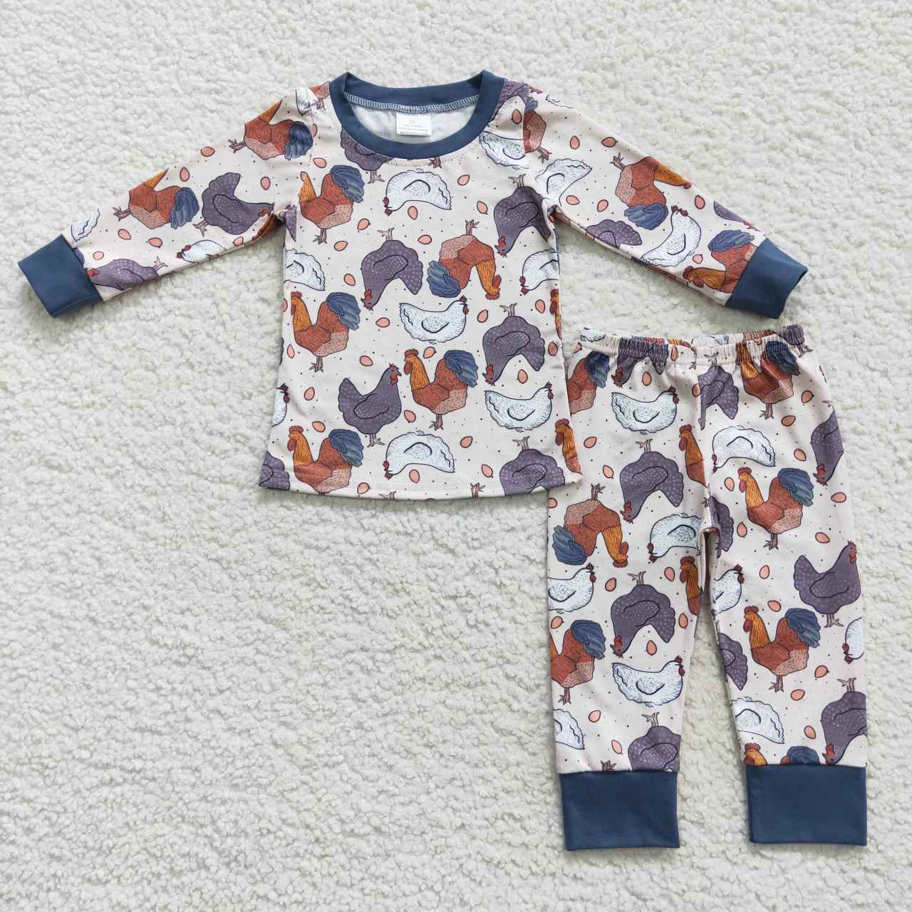 (Promotion)BLP0280 Chicken print boys pajamas clothes set
