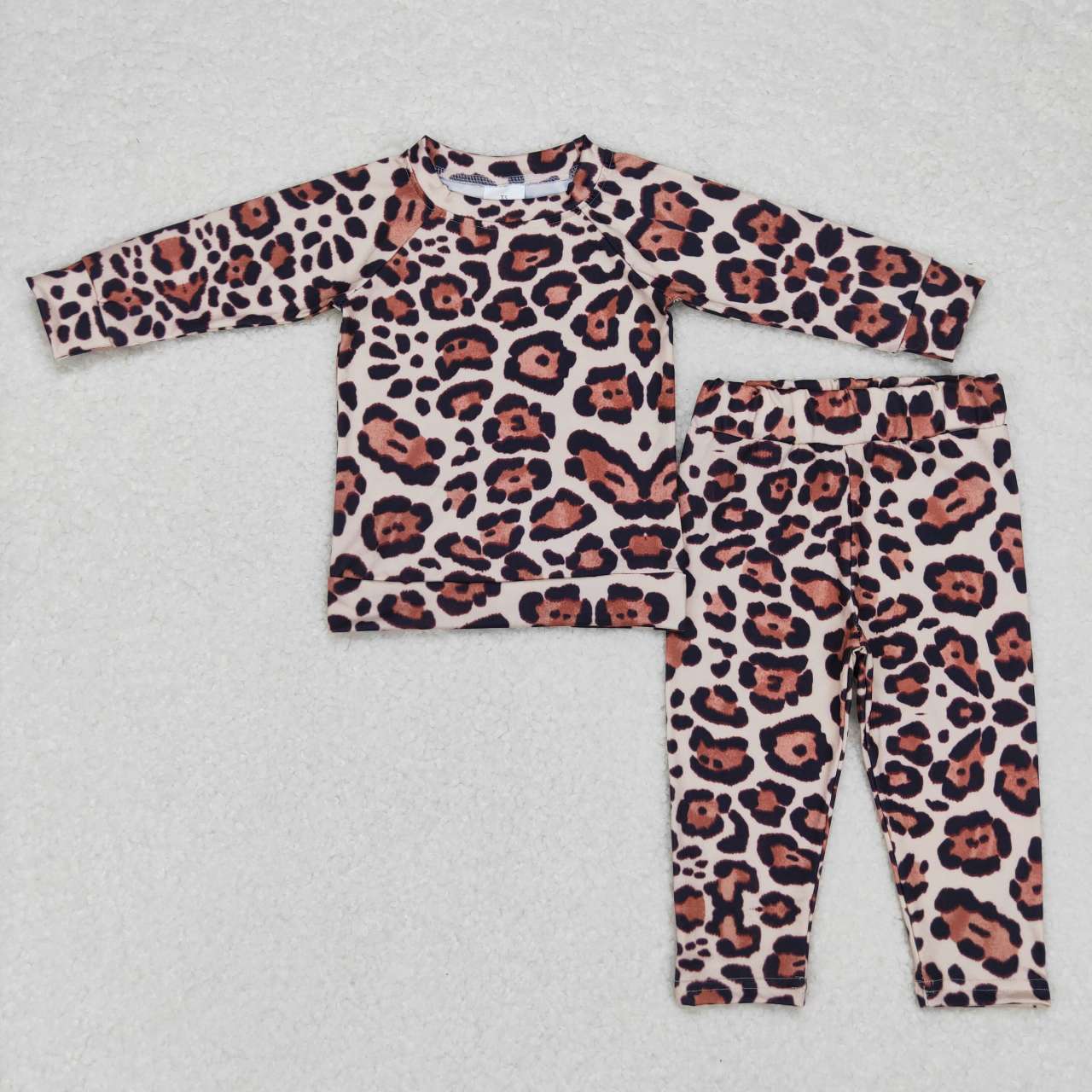 BLP0358 Leopard print kids pajamas clothes set