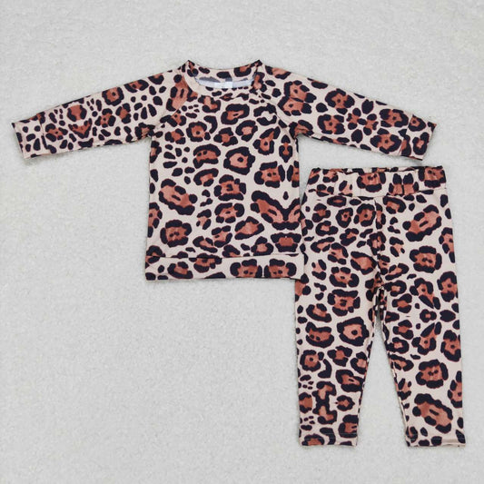 BLP0358 Leopard print kids pajamas clothes set