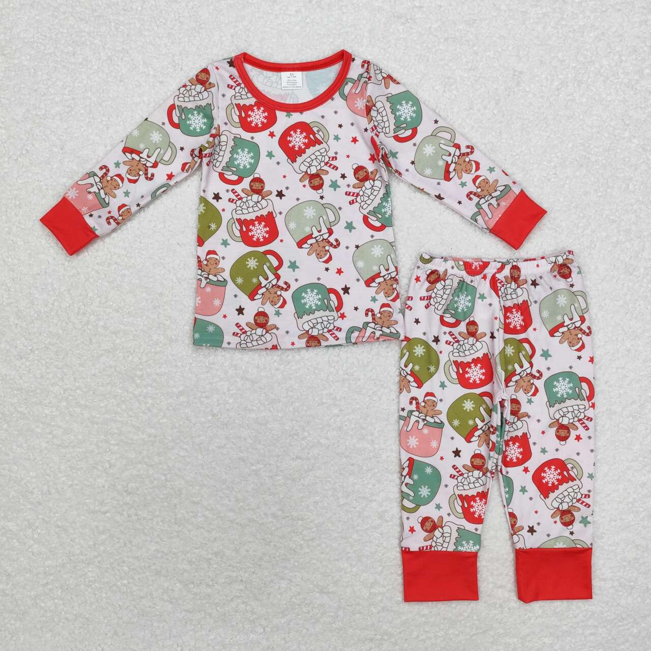 Gingerbread Milk Print Family Christmas Pajamas Matching Clothes