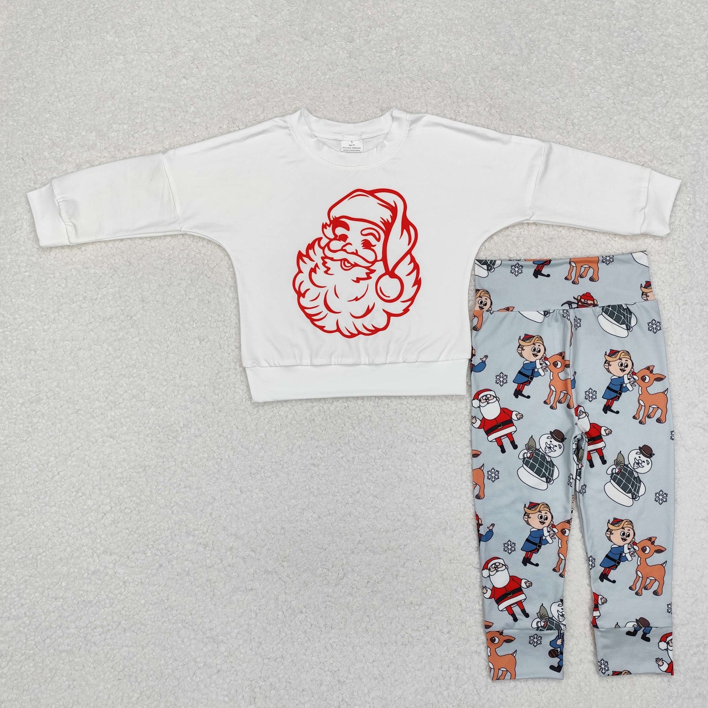 Christmas Santa Print Sibling Outfits