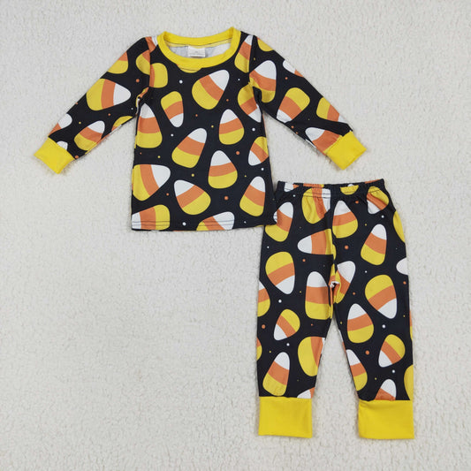 BLP1066 Candy Print Kids Halloween Pajamas Clothes Set