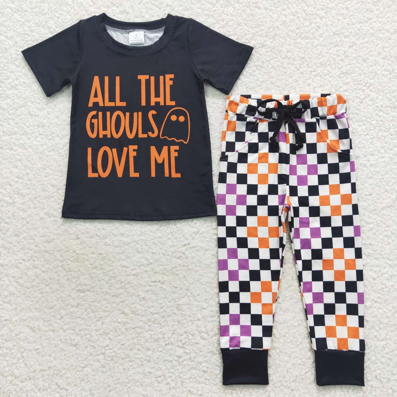 BSPO0160 Boys plaid pants Halloween clothes set