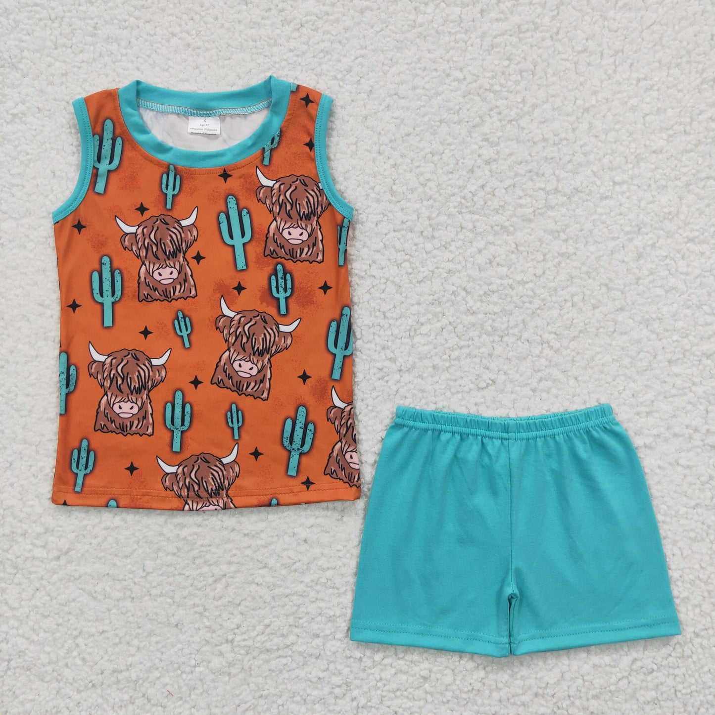 10 Design Tank Top Shorts Boys Summer Western Clothes Set Brothers Wear