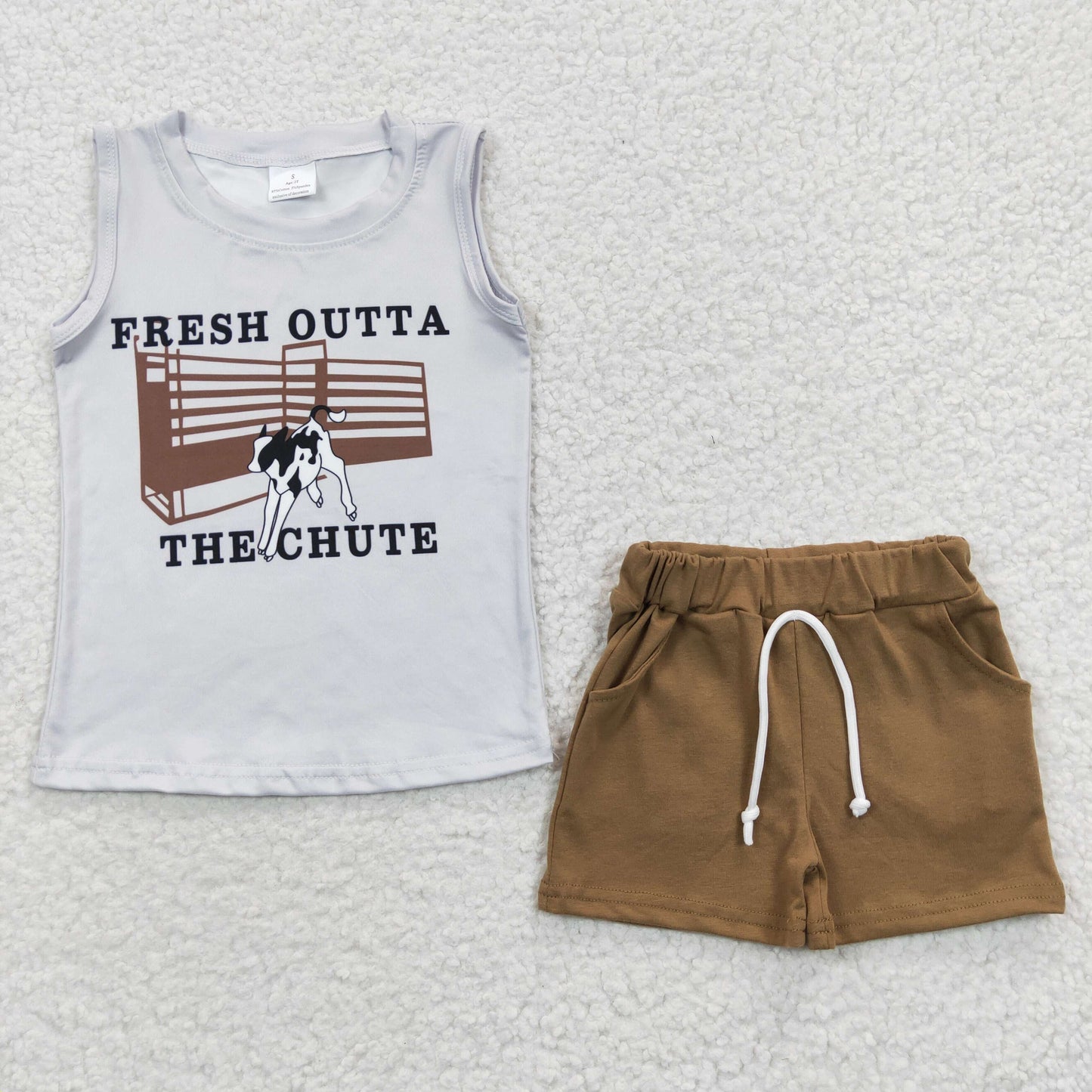 10 Design Tank Top Shorts Boys Summer Western Clothes Set Brothers Wear