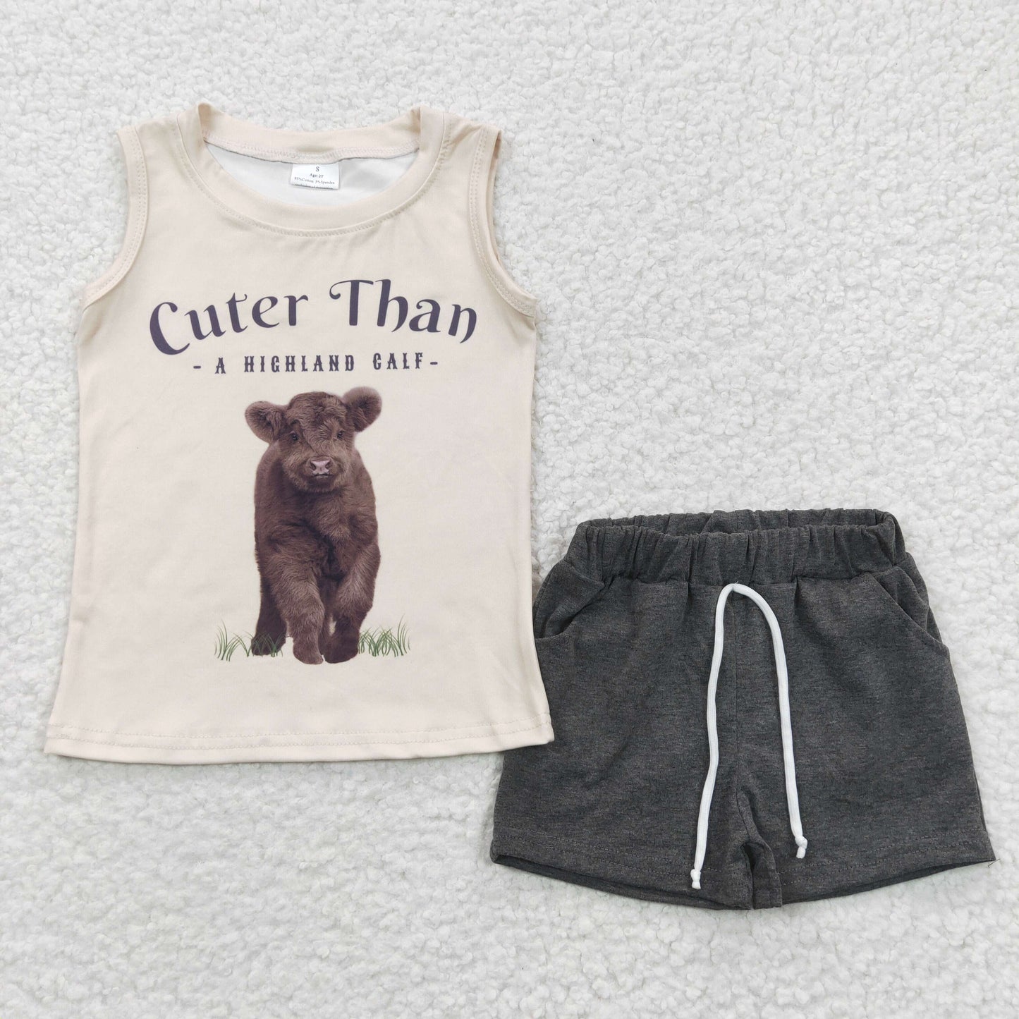10 Design Tank Top Shorts Boys Summer Western Clothes Set Brothers Wear