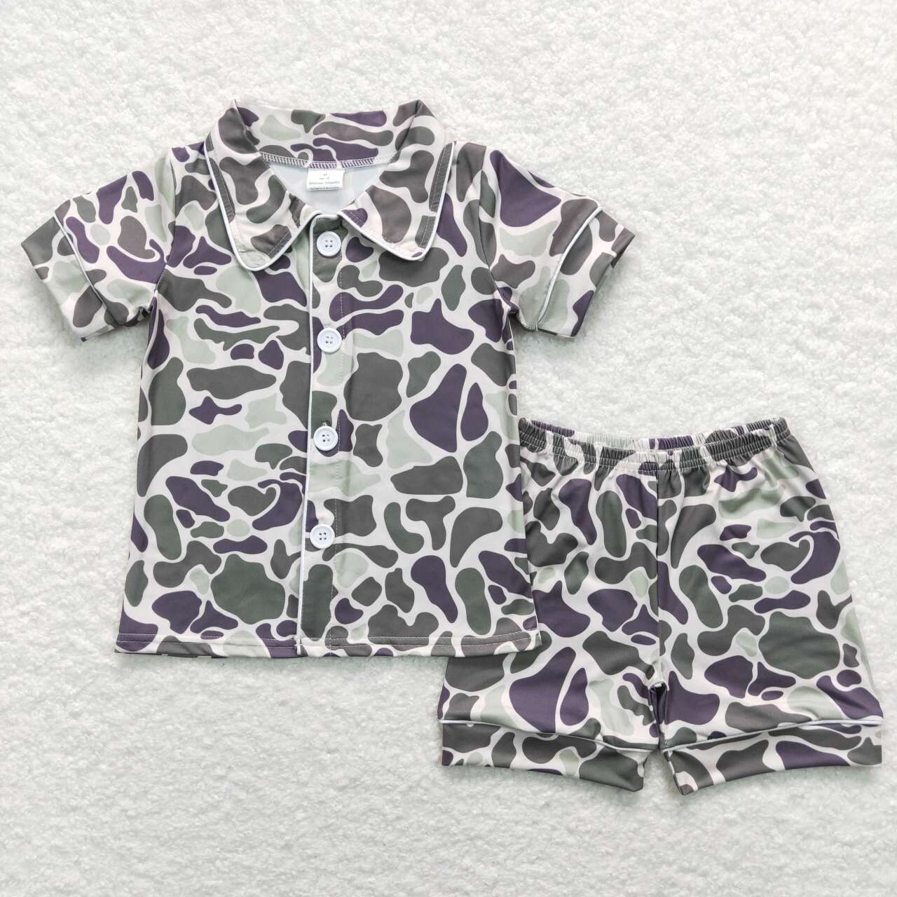 Duck & Green Camo Shorts Boys Summer Clothes Set Brothers Wear