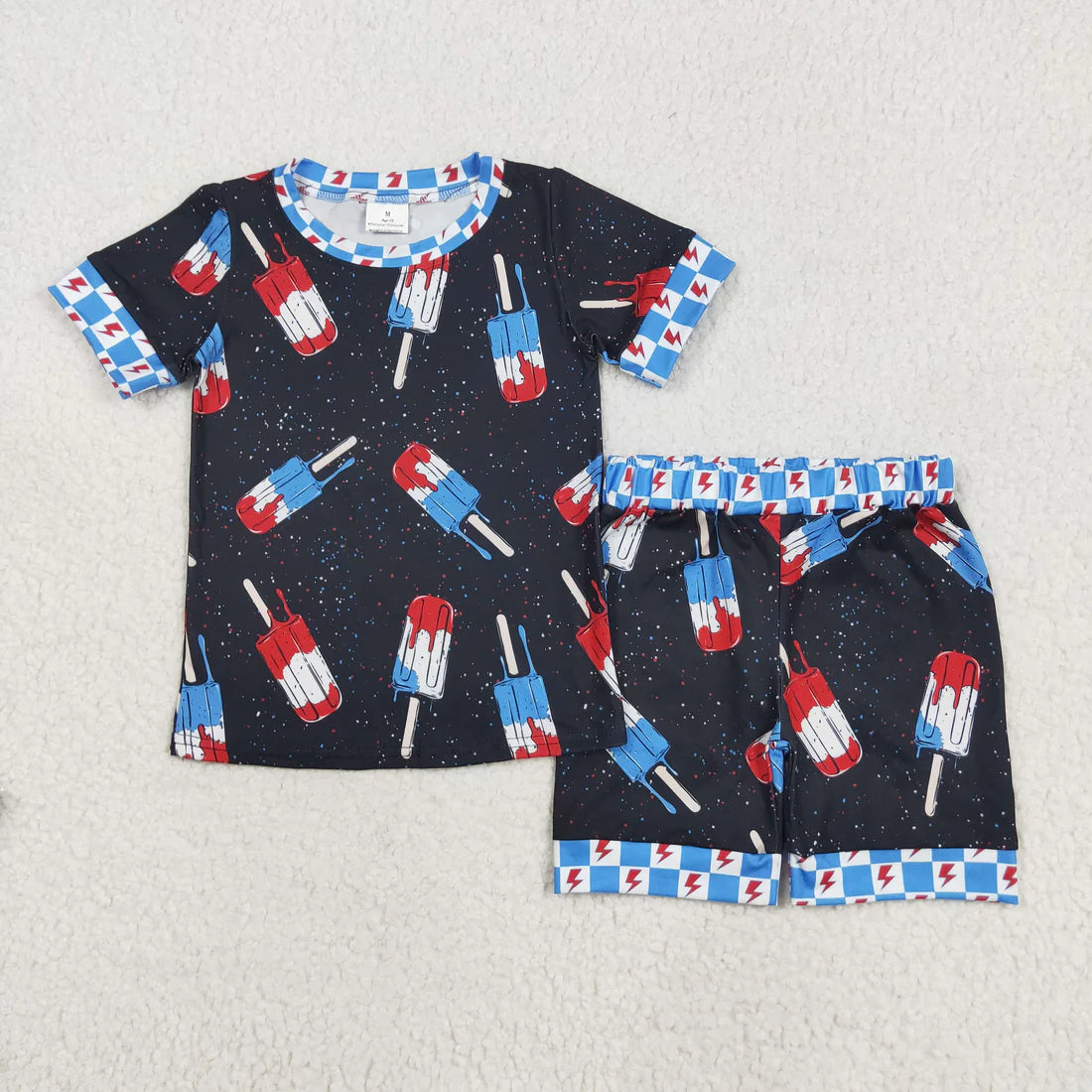 Boys Summer Pajamas Clothes Set Brothers Wear