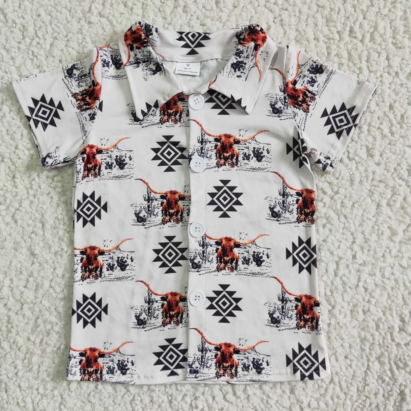 6 Print Western Design Boys Summer Tee Shirts Top