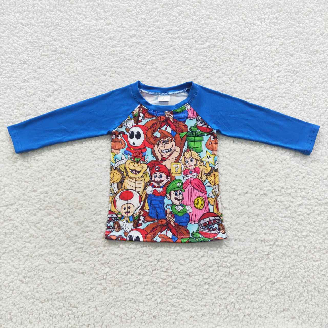 (Promotion)BT0264 Blue cartoon game boys T-shirt top