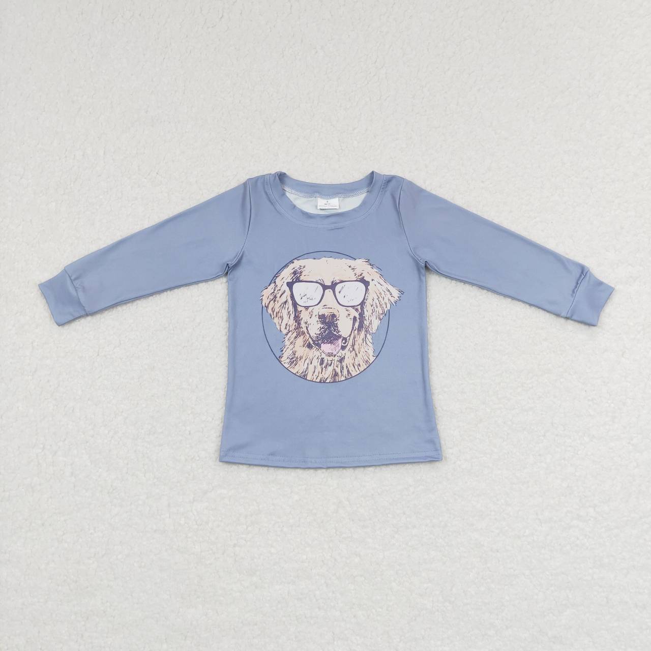 BT0391 Dog Print Boys Tee Shirt Top