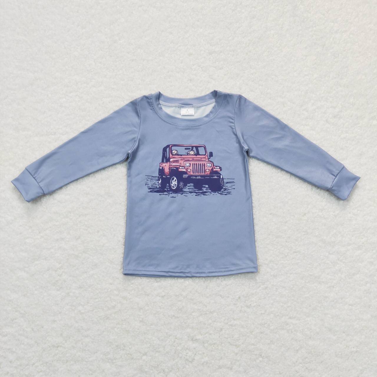 BT0392 Jeep Print Boys Tee Shirt Top