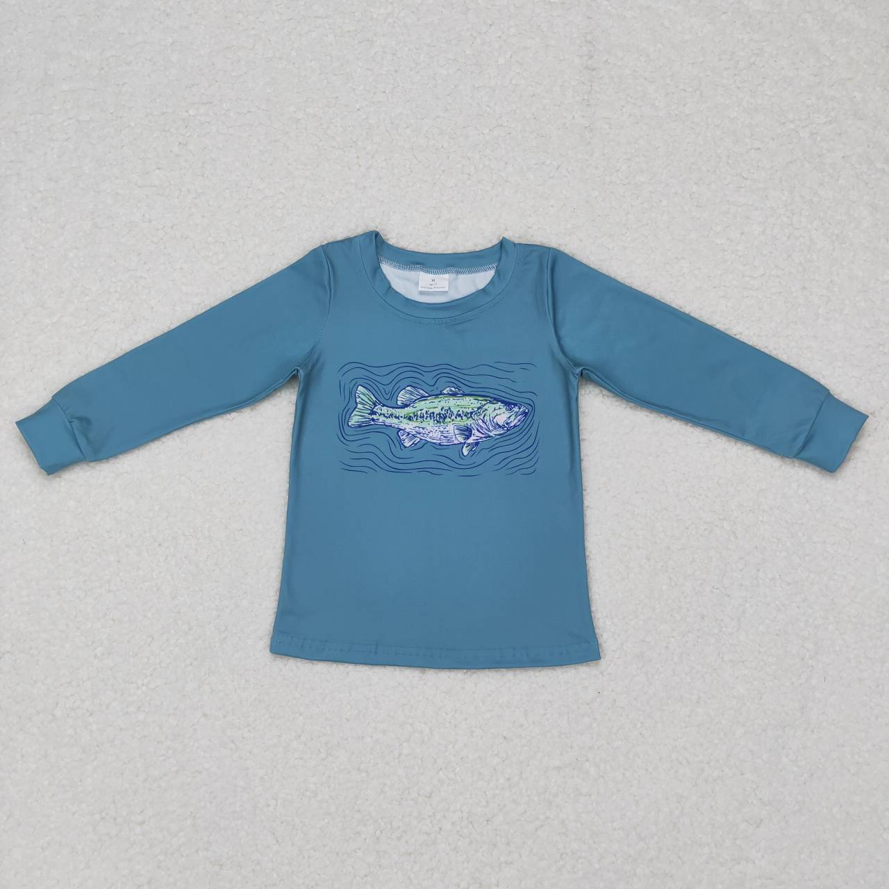BT0394 Fish Print Boys Tee Shirt Top