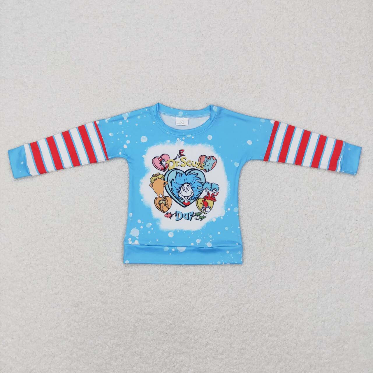 BT0412 Blue Dr. Reading Print Boys Tee Shirt Top